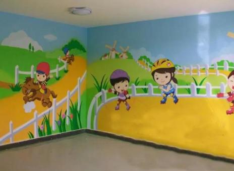 固镇幼儿园墙体彩绘制作流程及注意事项